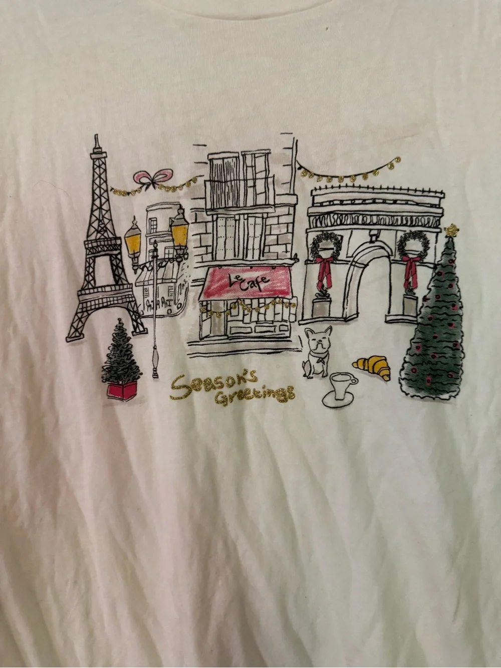 j crew holiday tshirt size M